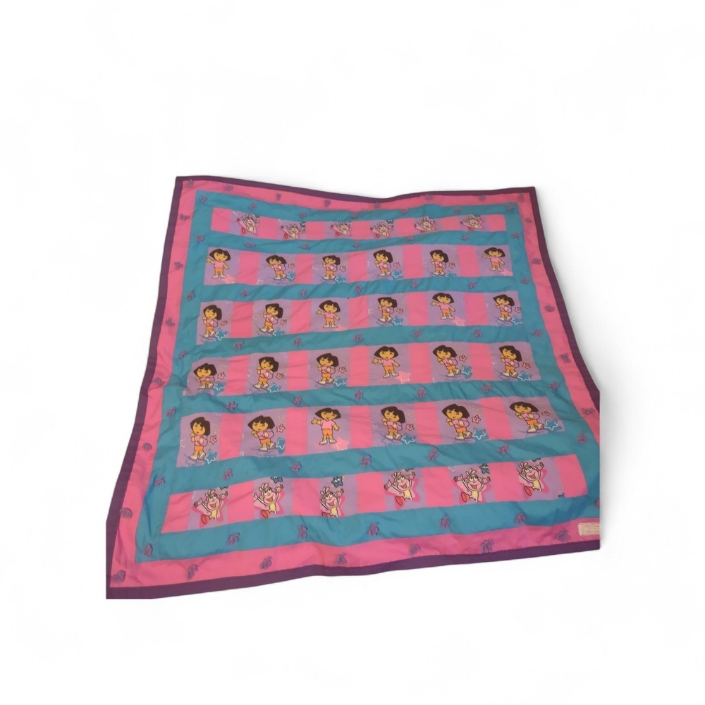 Dora The Explorer Handmade Baby Quilt 39x39 Nostalgia‎ Kidcore 90s